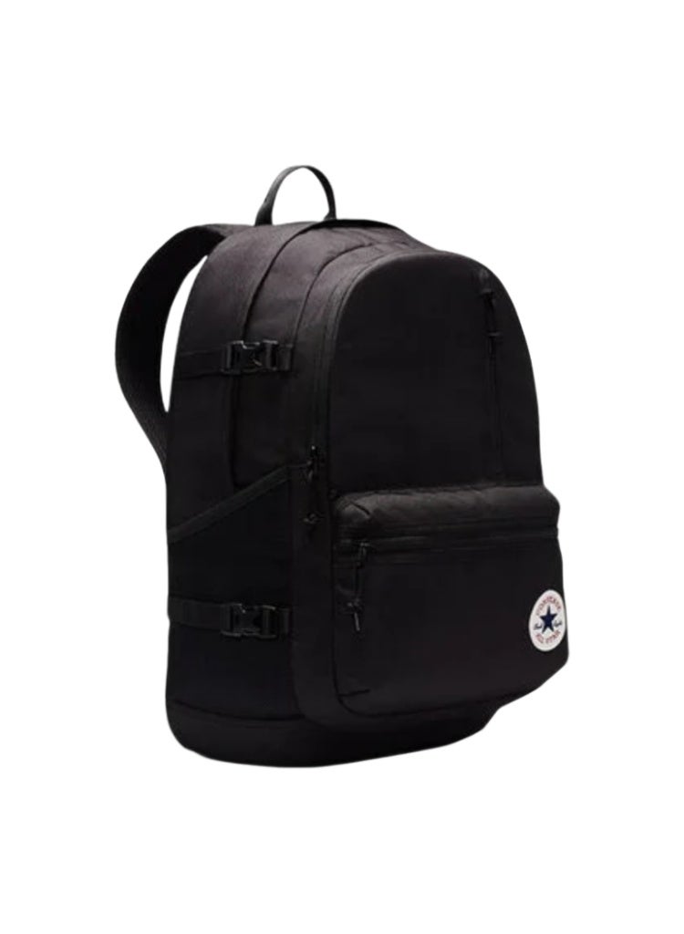 Converse Unisex Backpack Large Capacity with Laptop Compartment, Multi-Pocket School Backpack, Casual Backpack for School, Travel, Work - Straight Edge Classic Black - Image 4
